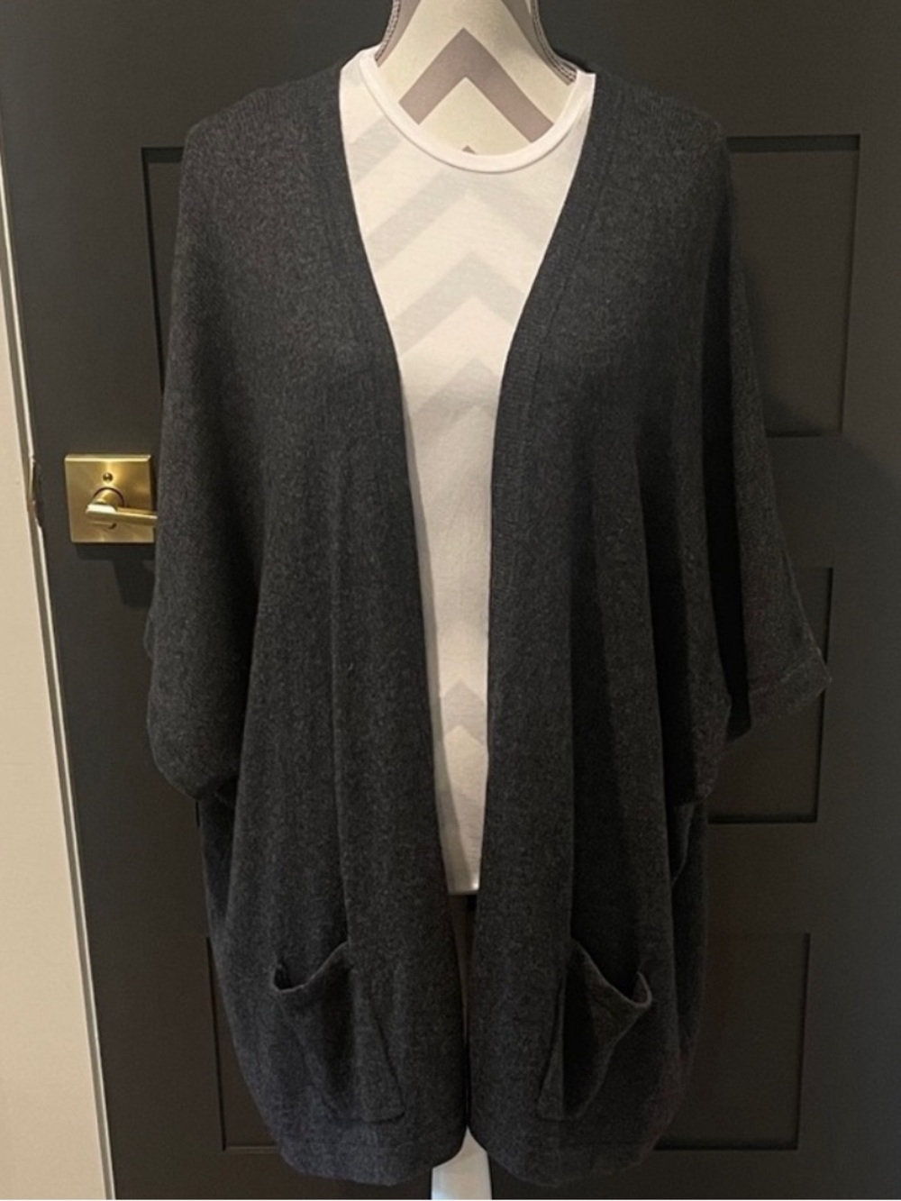 BCBGMaxAriza Cozy Slouchy Cardigan In Heather Grey Size S